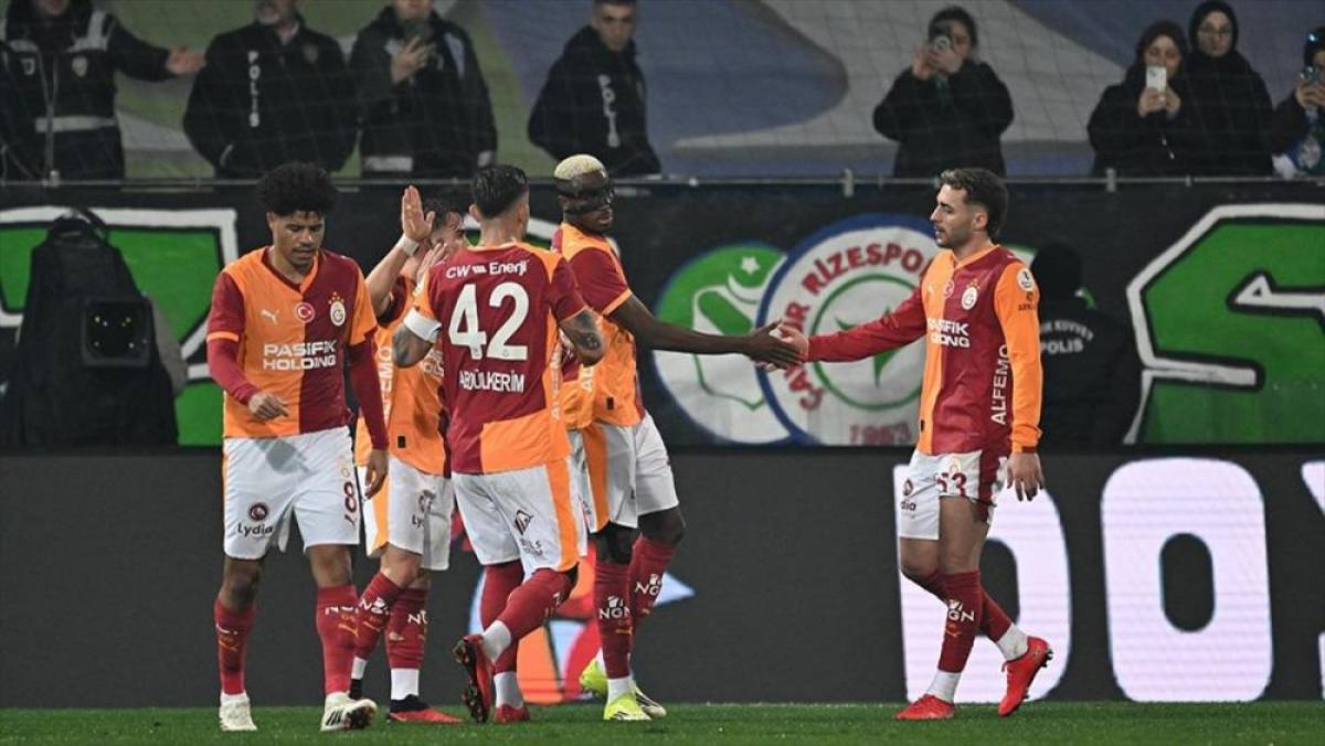 Galatasaray, Rize'de 3 puanı 3 golle aldı