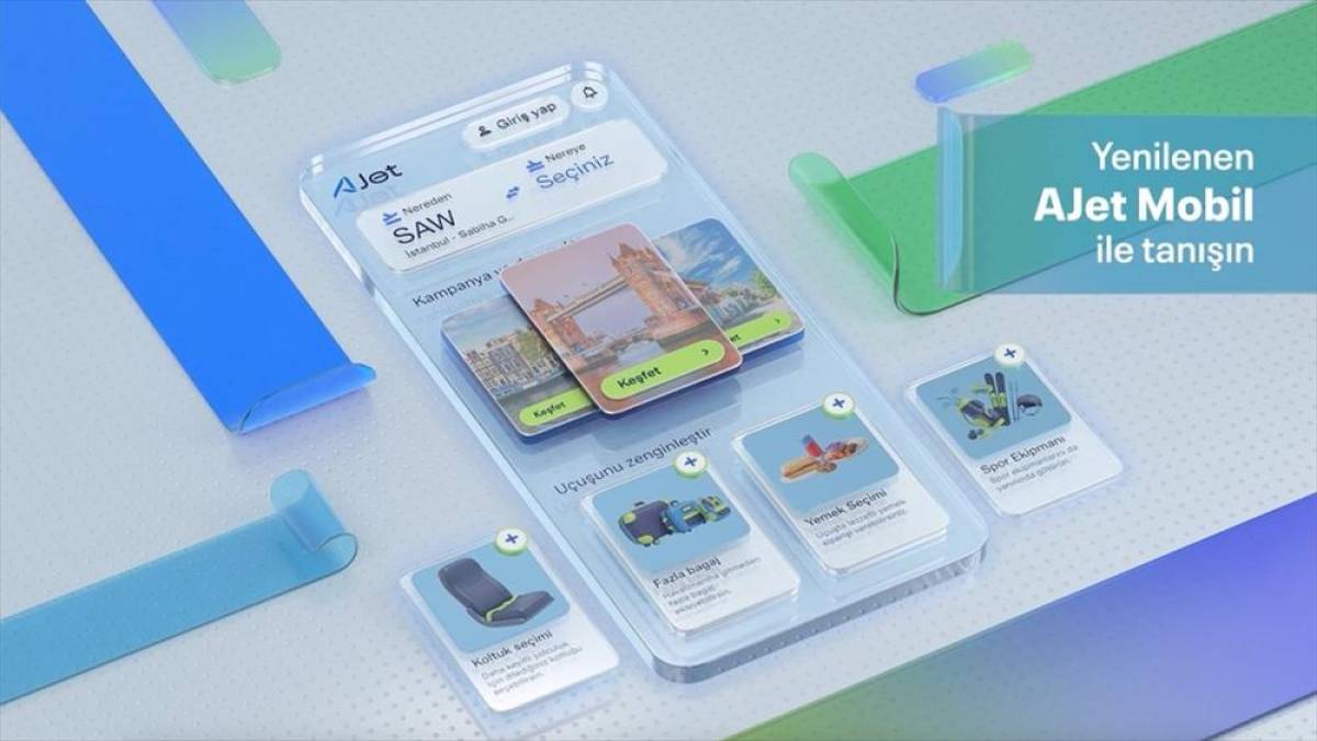 AJet'in mobil uygulaması yenilendi
