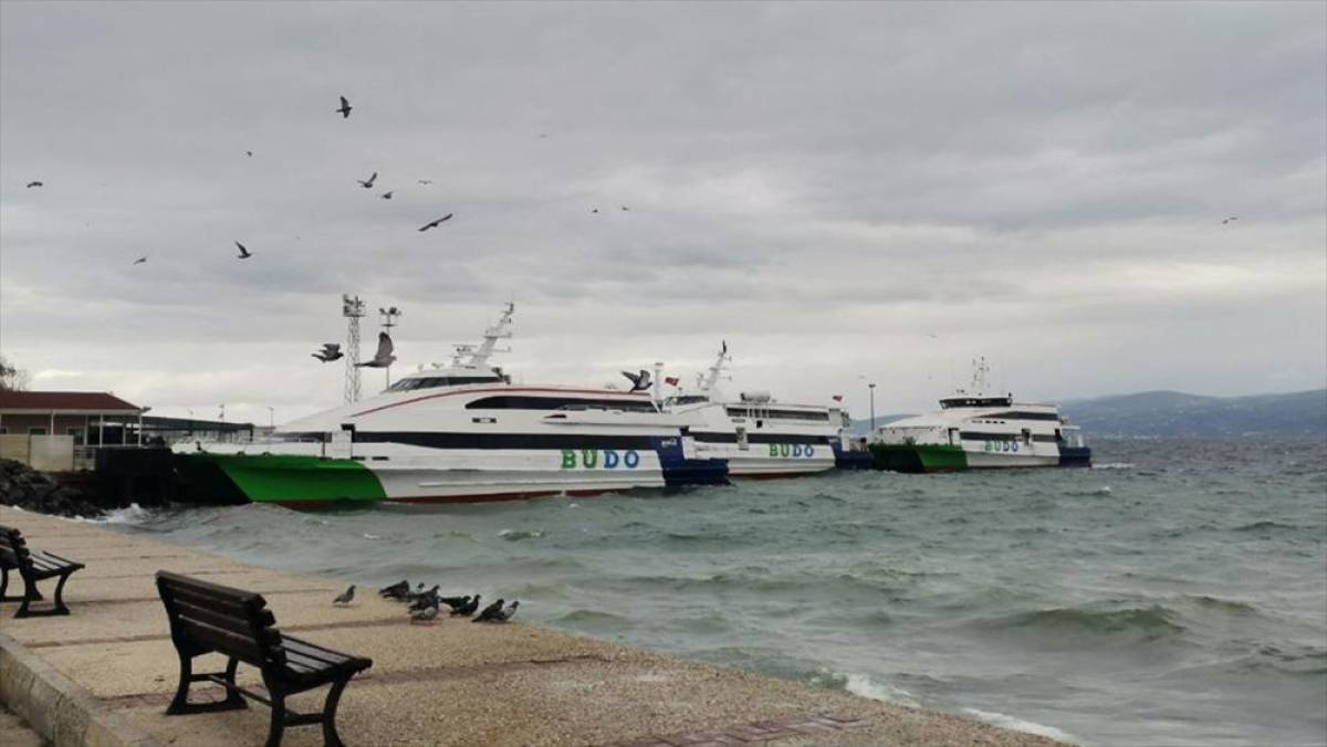 Bursa Deniz Otobüslerinin 7 seferi kuvvetli rüzgar nedeniyle iptal edildi