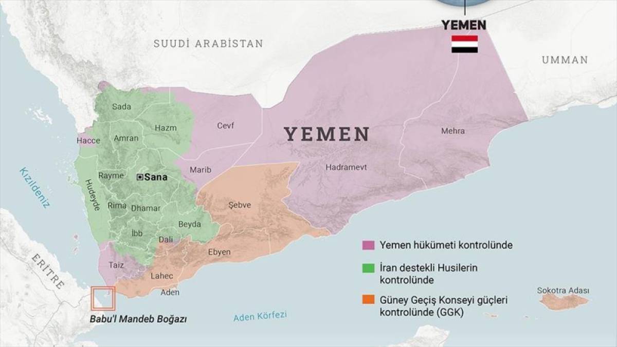 Kızıldeniz'deki gerginliğin gölgesinde Yemen'deki hakimiyet haritası