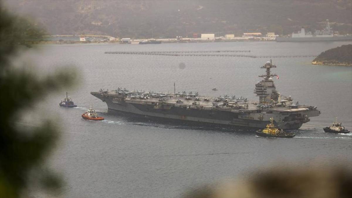 ABD&rsquo;ye ait USS Gerald R. Ford u&ccedil;ak gemisi Girit&rsquo;e geldi