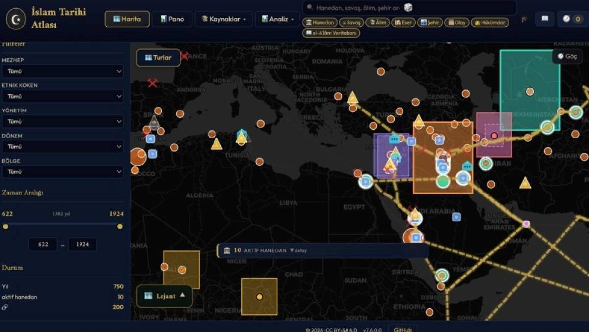 1300 yıllık İslam tarihi tek bir atlas &uuml;zerinde buluştu