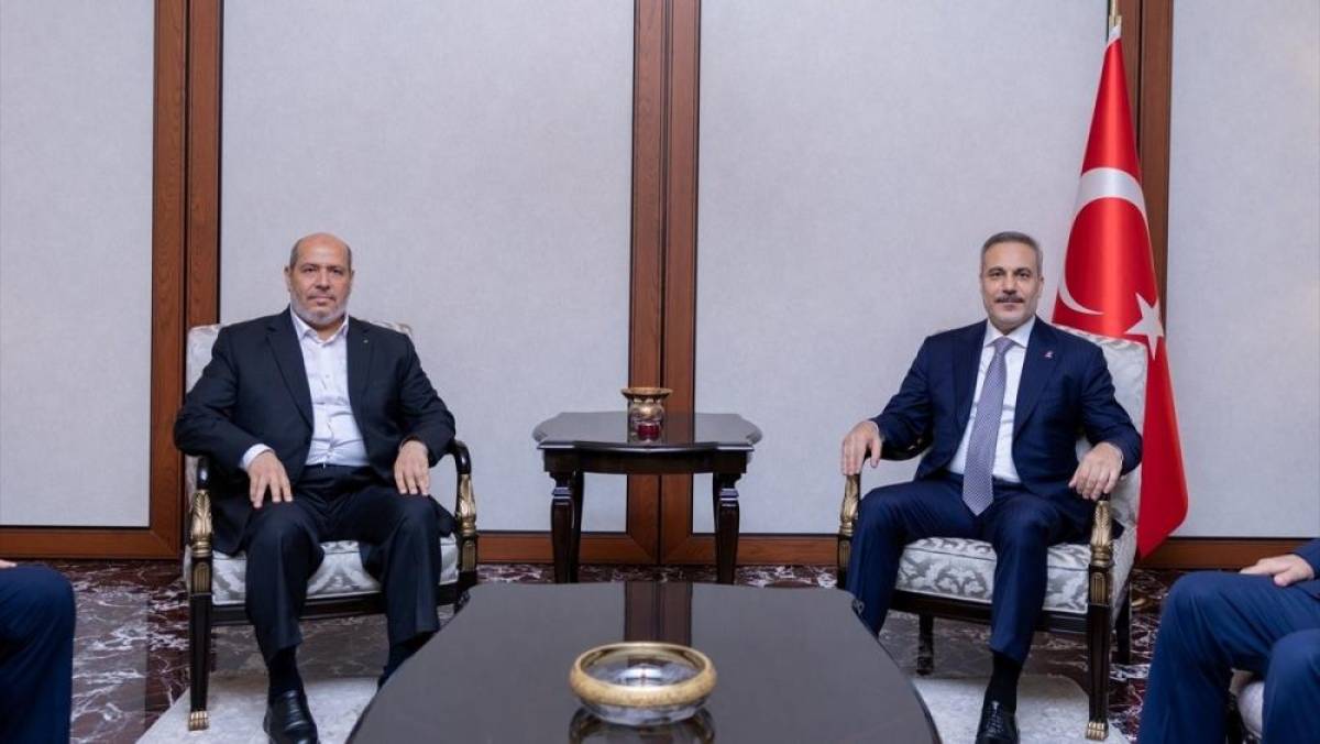Bakan Fidan, Hamas Siyasi B&uuml;ro Başkanı Hayye ve beraberindeki heyeti kabul etti
