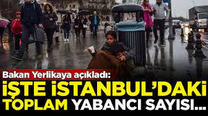 Bakan Yerlikaya: İstanbul'da 1 milyon 92 bin 697 yasal kalış hakkı olan yabancı var