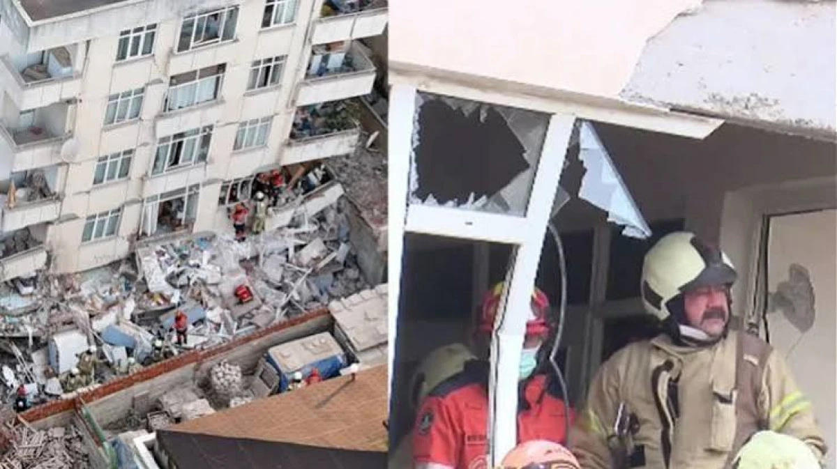 İstanbul Maltepe&rsquo;de 7 katlı bina &ccedil;&ouml;kt&uuml;: Enkaz altında kalanlar var
