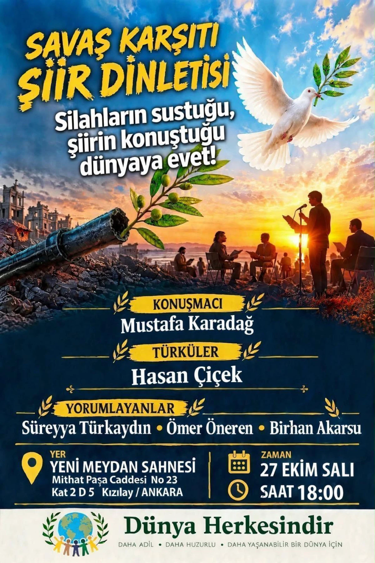 Savaş Karşıtı Şiir Dinletisi
