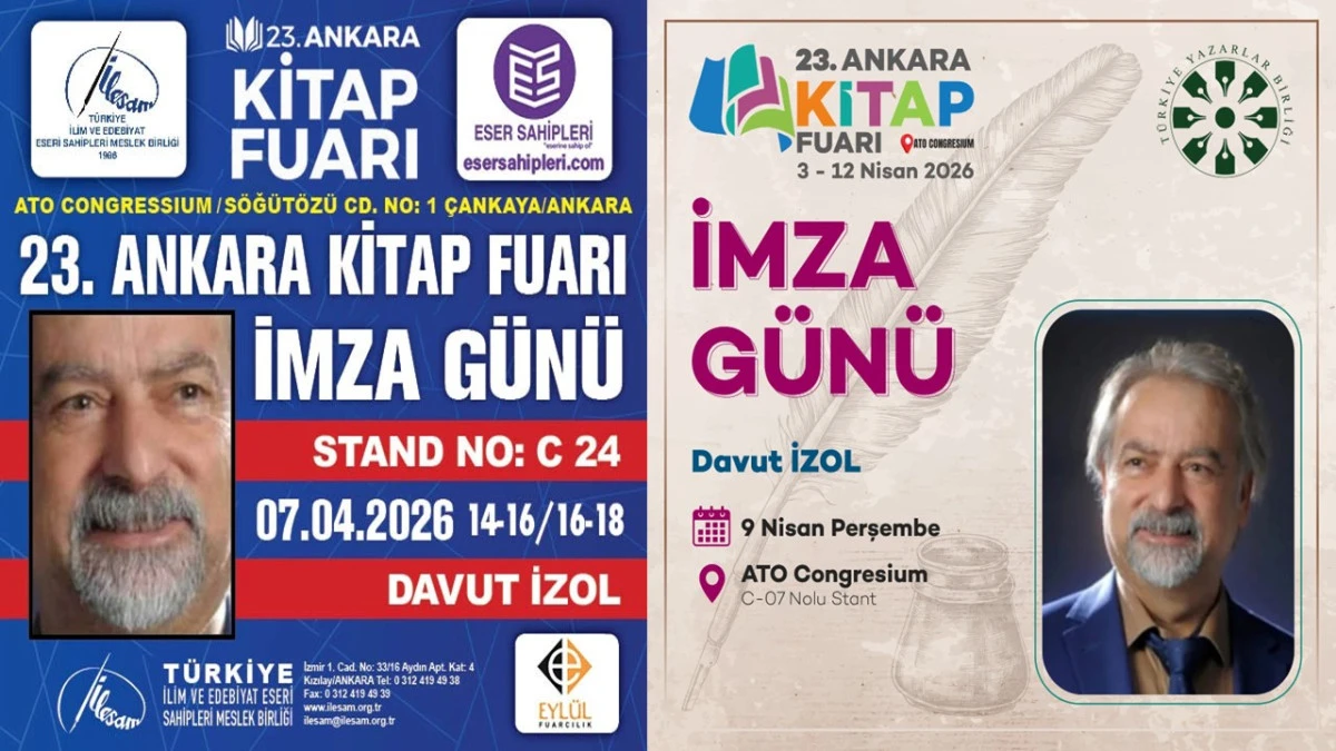 Yazarımız Davud İzol&rsquo;un İmza G&uuml;nleri