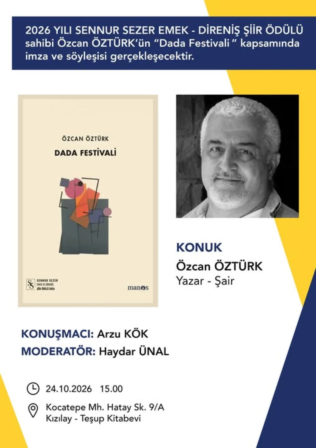 Yazarımız &Ouml;zcan &Ouml;zt&uuml;rk&rsquo;&uuml;n kitap imza g&uuml;n&uuml;